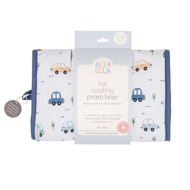 All4Ella - Ice Cooling Pram Liner - Beep Beep