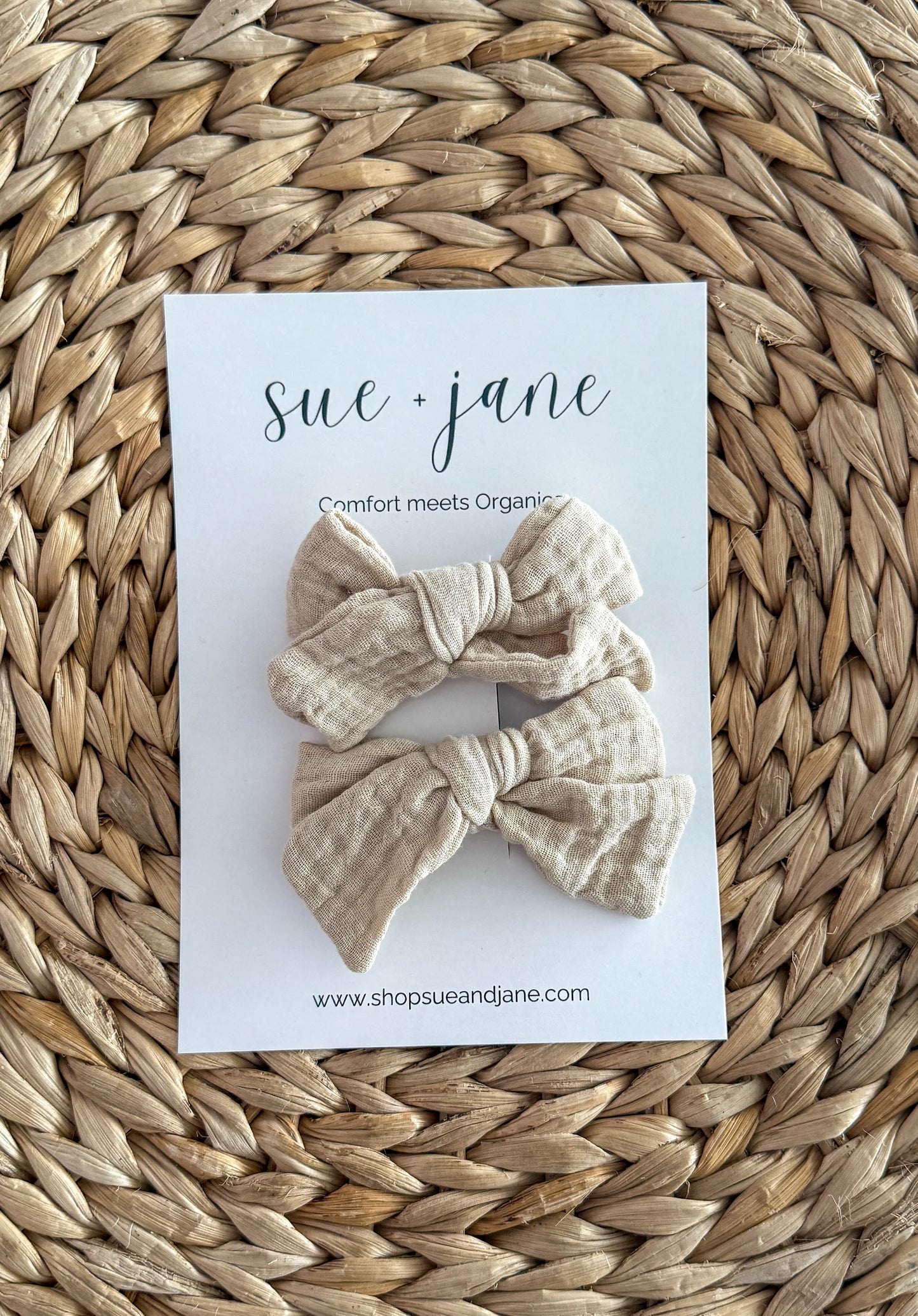 Sue + Jane - Organic Cotton Bows