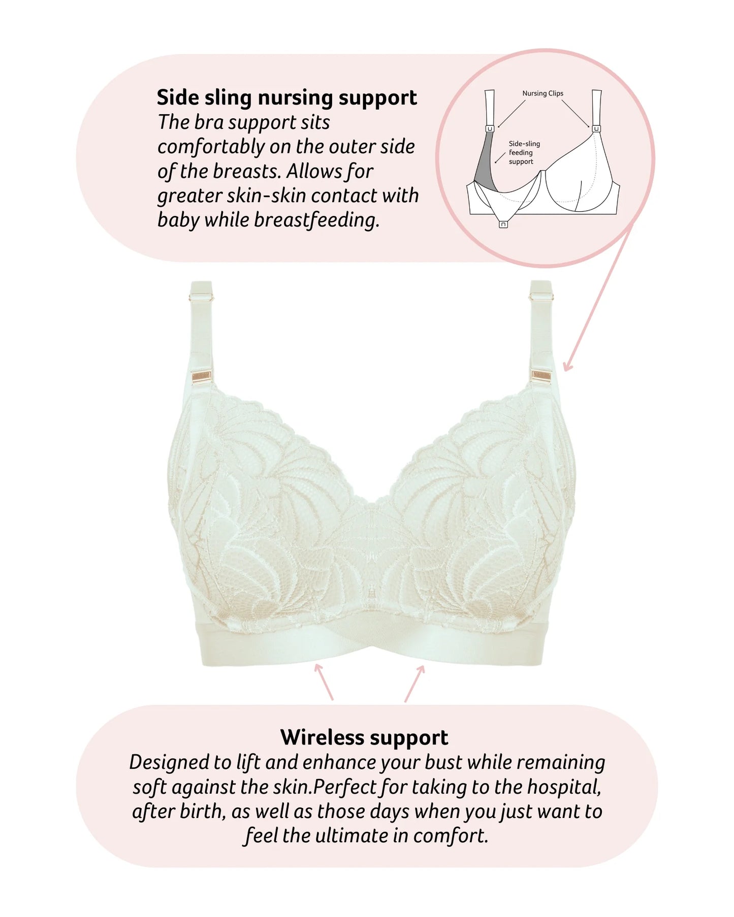Warrior 2.0 Multifit Nursing Bra - Ivory
