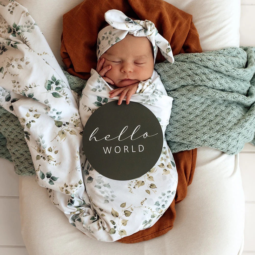 Snuggle Hunny - Eden Jersey Wrap & Topknot Set