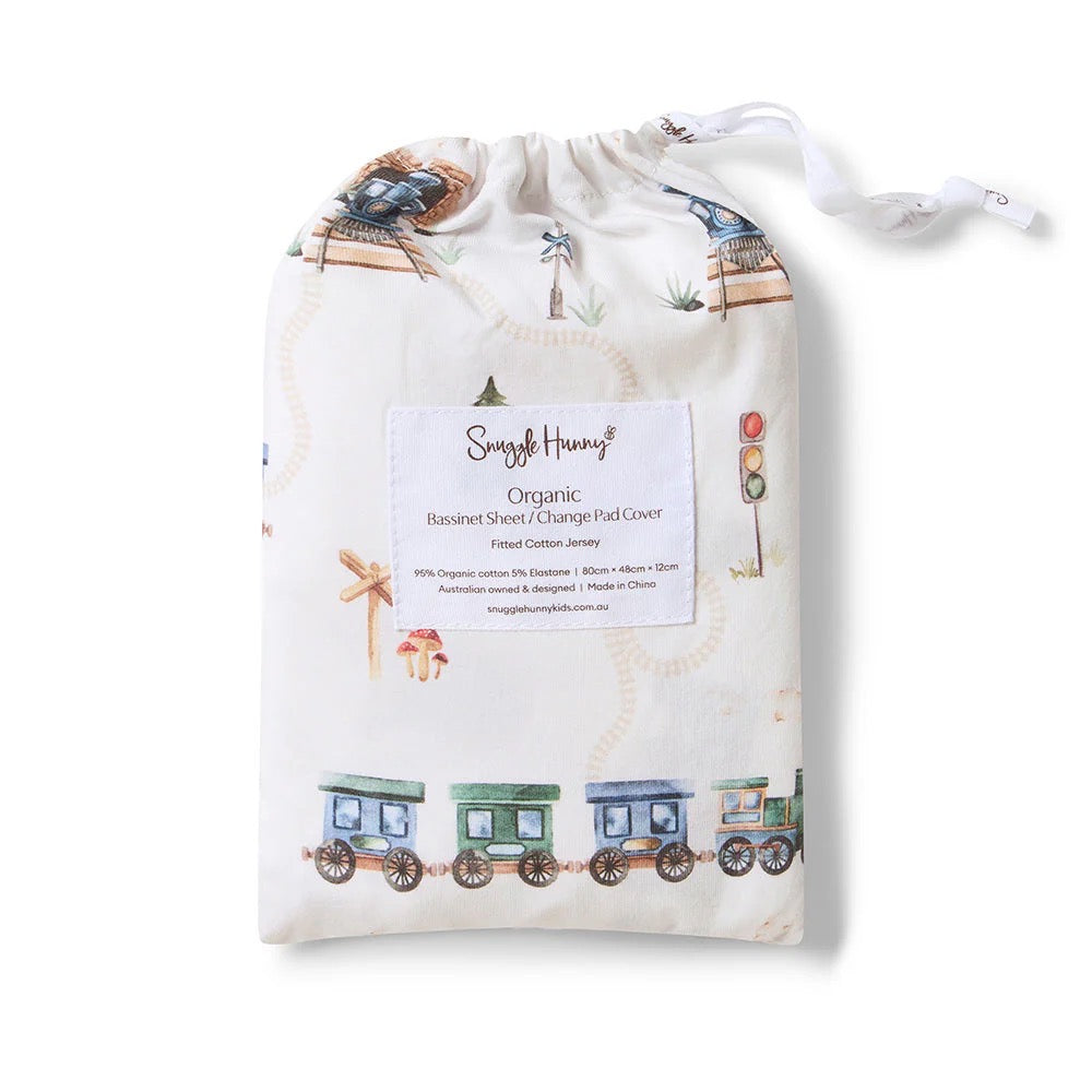 Trains Bassinet / Change Pad Cover