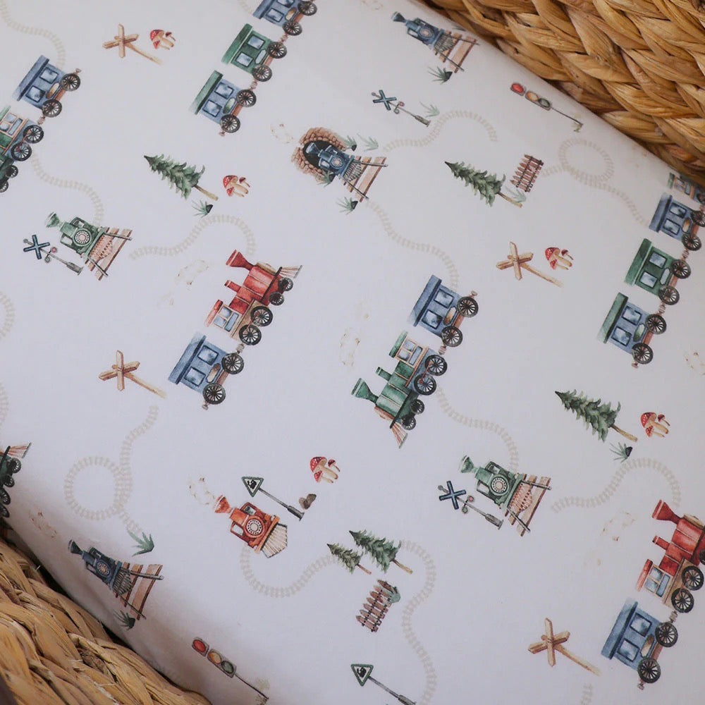 Trains Bassinet / Change Pad Cover
