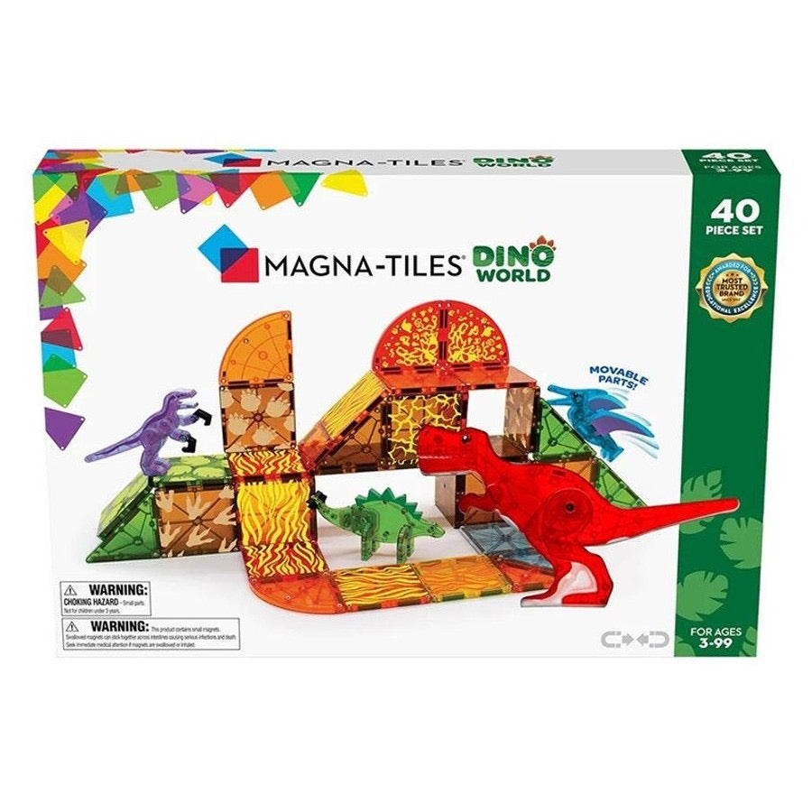 MAGNA-TILES - Dino World - 40 Piece Set