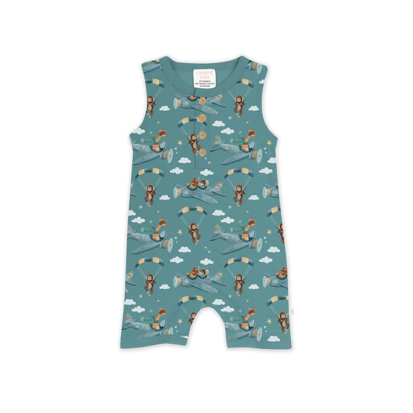 Sleeveless Romper - Jungle Express