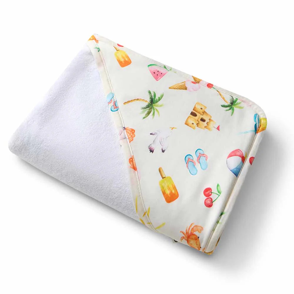 Snuggle Hunny - Beach Fun Organic Hooded Baby Towel