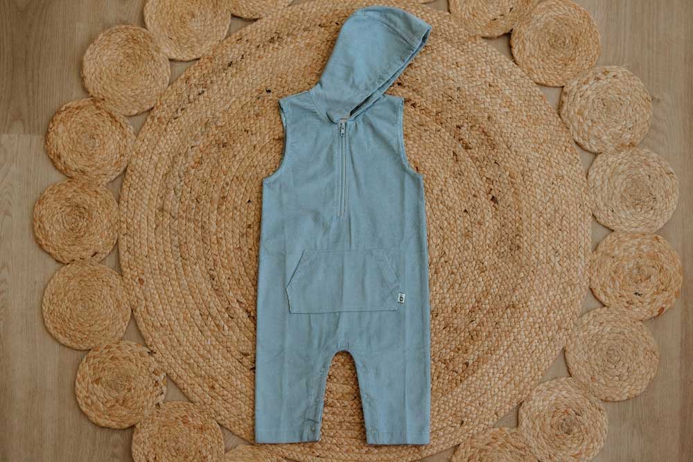 Bump Blue Cord Harem Romper