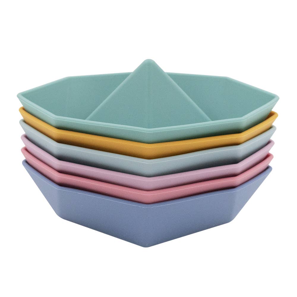 Living Textiles - 6pk Silicone Origami Bath Boats