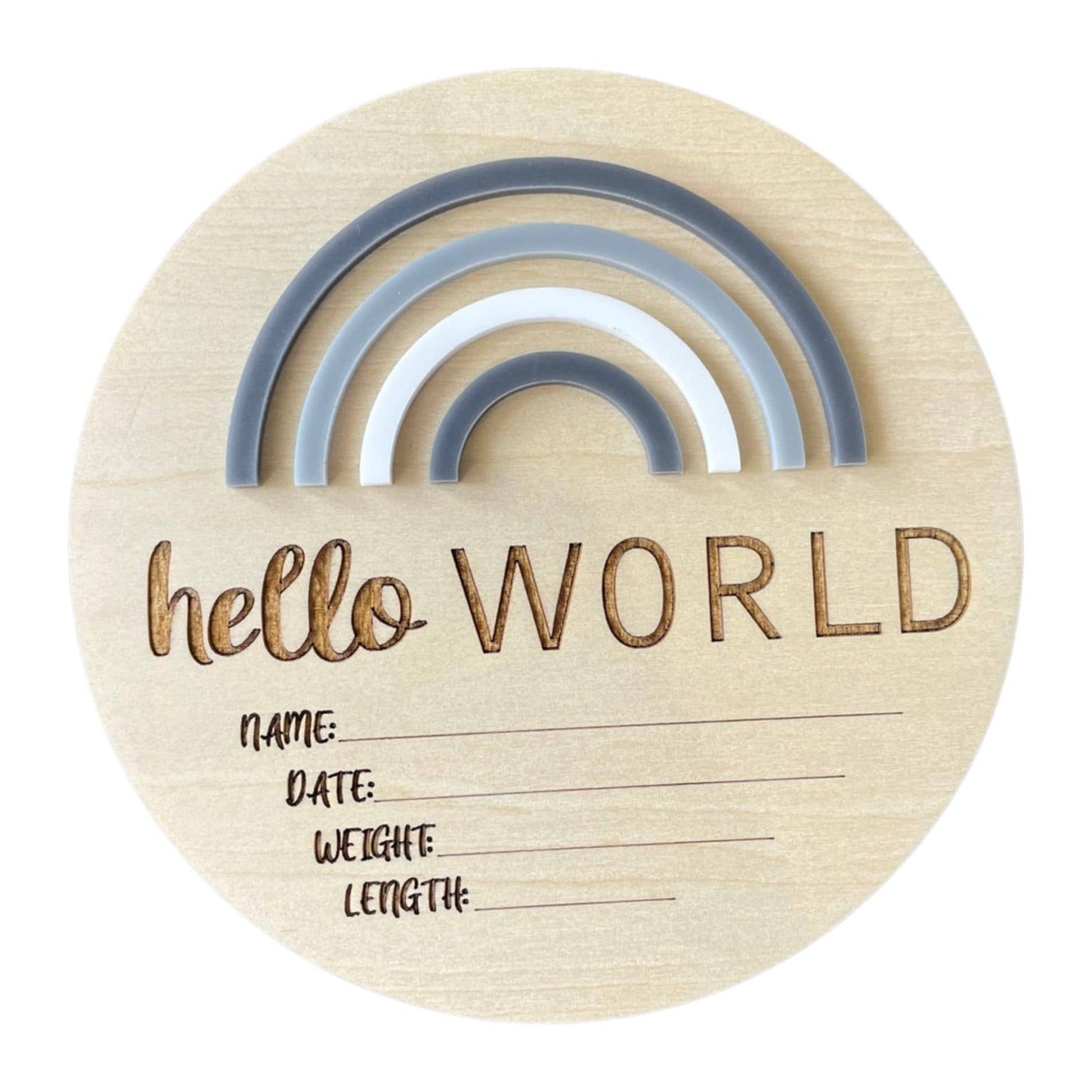 Timber Tinkers - Hello World Rainbow Greys