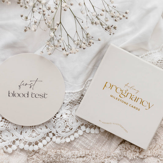 Adored Illustrations - Darling Pregnancy Milestone Cards