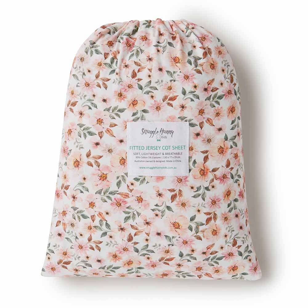 Spring Floral Fitted Cot Sheet