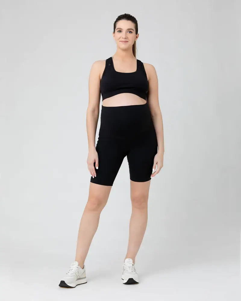 Ripe Maternity - Over Tummy Bike Short Black