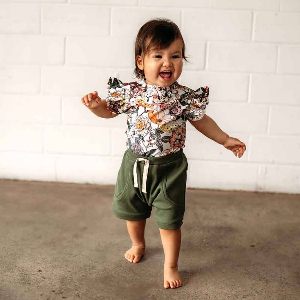 Snuggle Hunny - Australiana Short Sleeve Organic Bodysuit