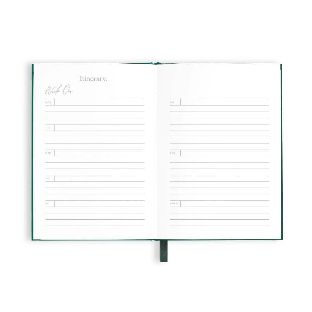 Fox & Fallow - The Traveller Mini Travel Diary - Forest Green