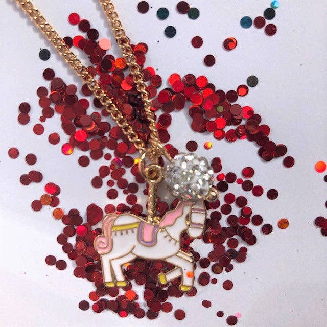 Lauren Hinkley Australia - Unicorn Carousel Necklace (Gold)