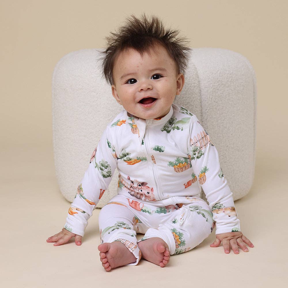 Snuggle Hunny - Farm Organic Snugglesuit Convertible Romper