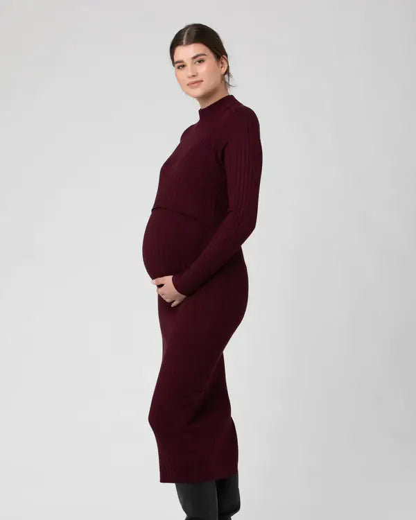 Ripe Maternity - Nella Rib Nursing Knit Dress