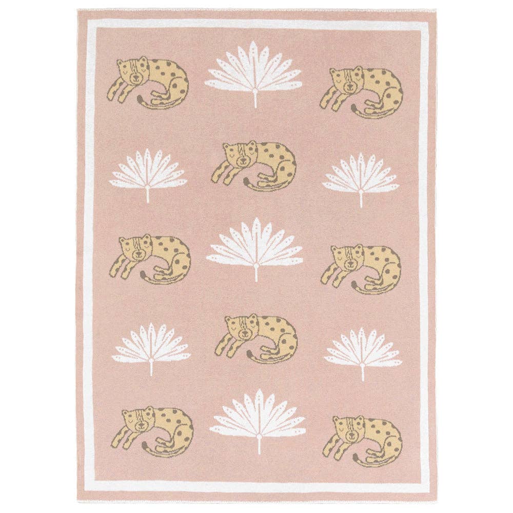 Living Textiles - 100% Cotton Knit Pram Blanket - Tropical Mia