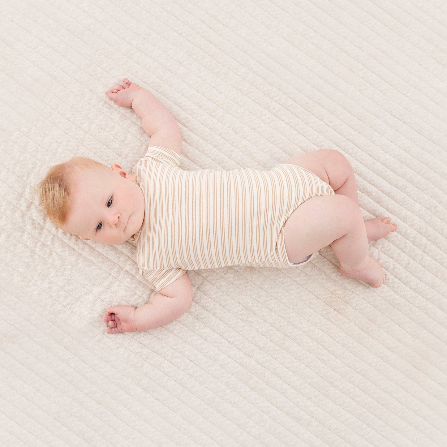 Kynd Baby - Comfy Bodysuit Short Sleeve - Neutral Stripe