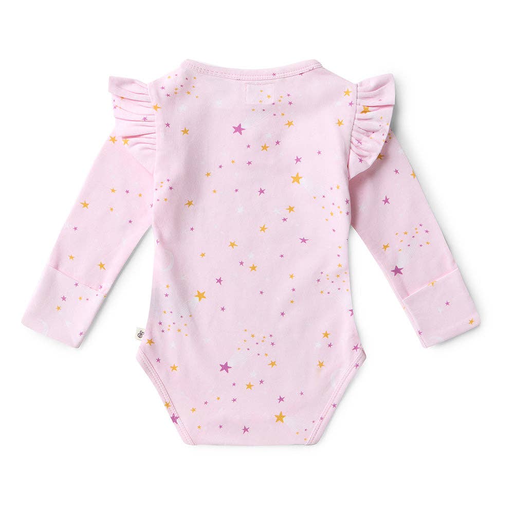 Snuggle Hunny - Twinkle Long Sleeve Organic Bodysuit with Frill