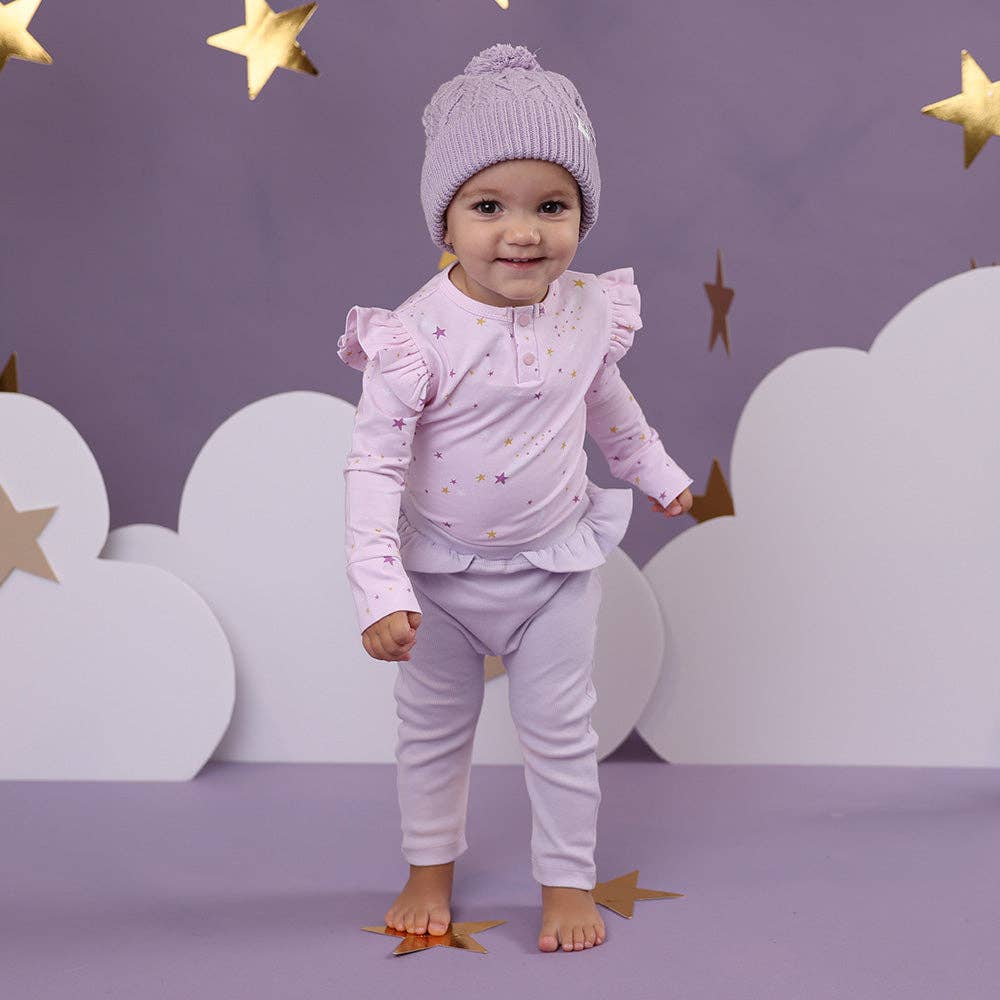 Snuggle Hunny - Twinkle Long Sleeve Organic Bodysuit with Frill
