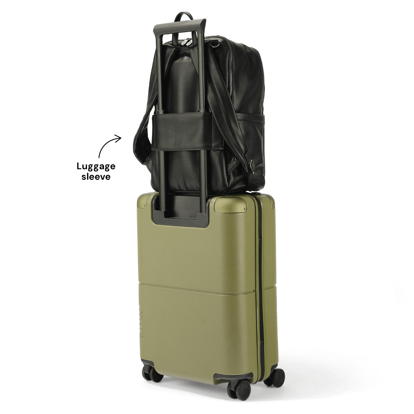 OiOi - Multitasker Nappy Backpack - Black Vegan Leather