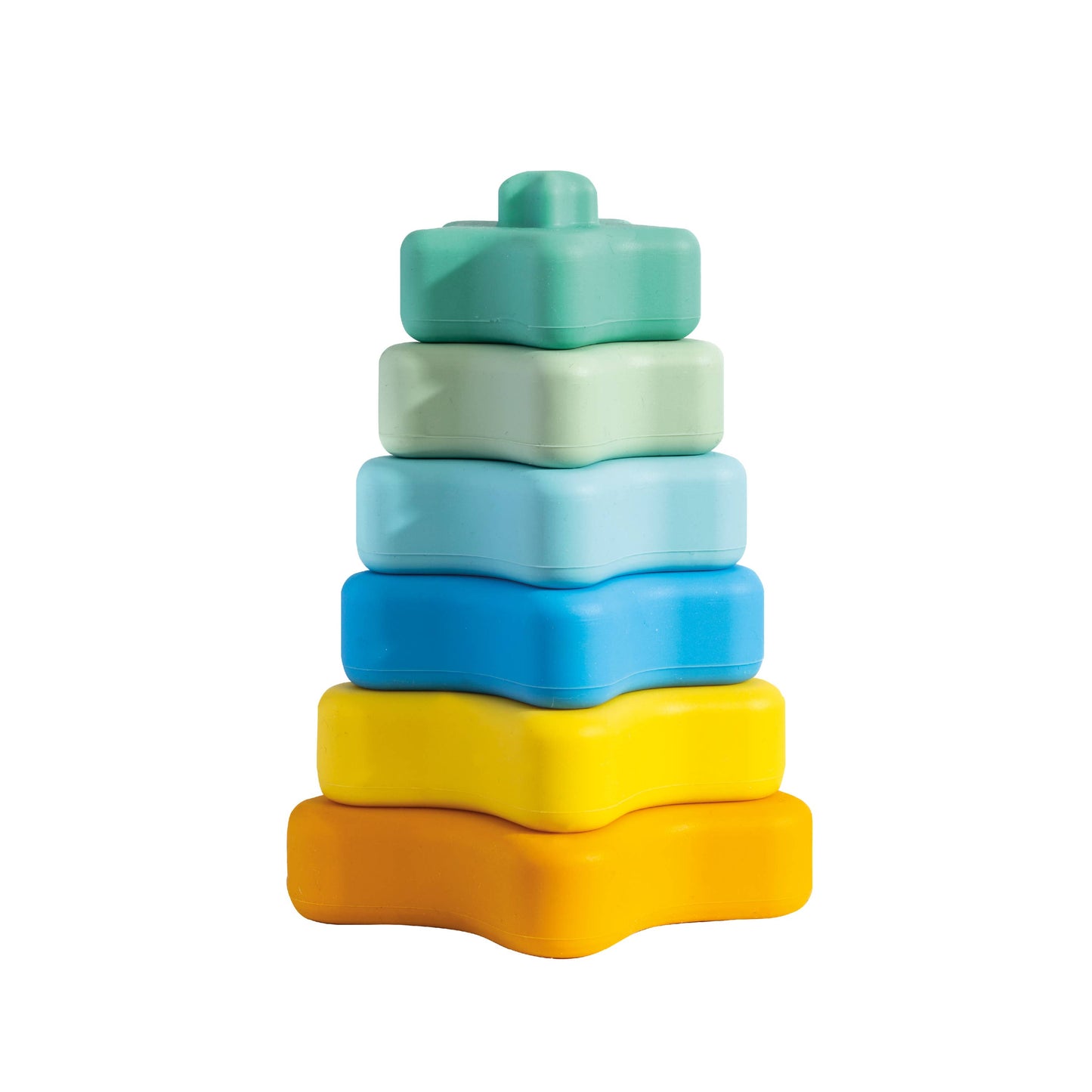 Living Textiles - Playground Silicone Stacking Tower Star - Sorbet