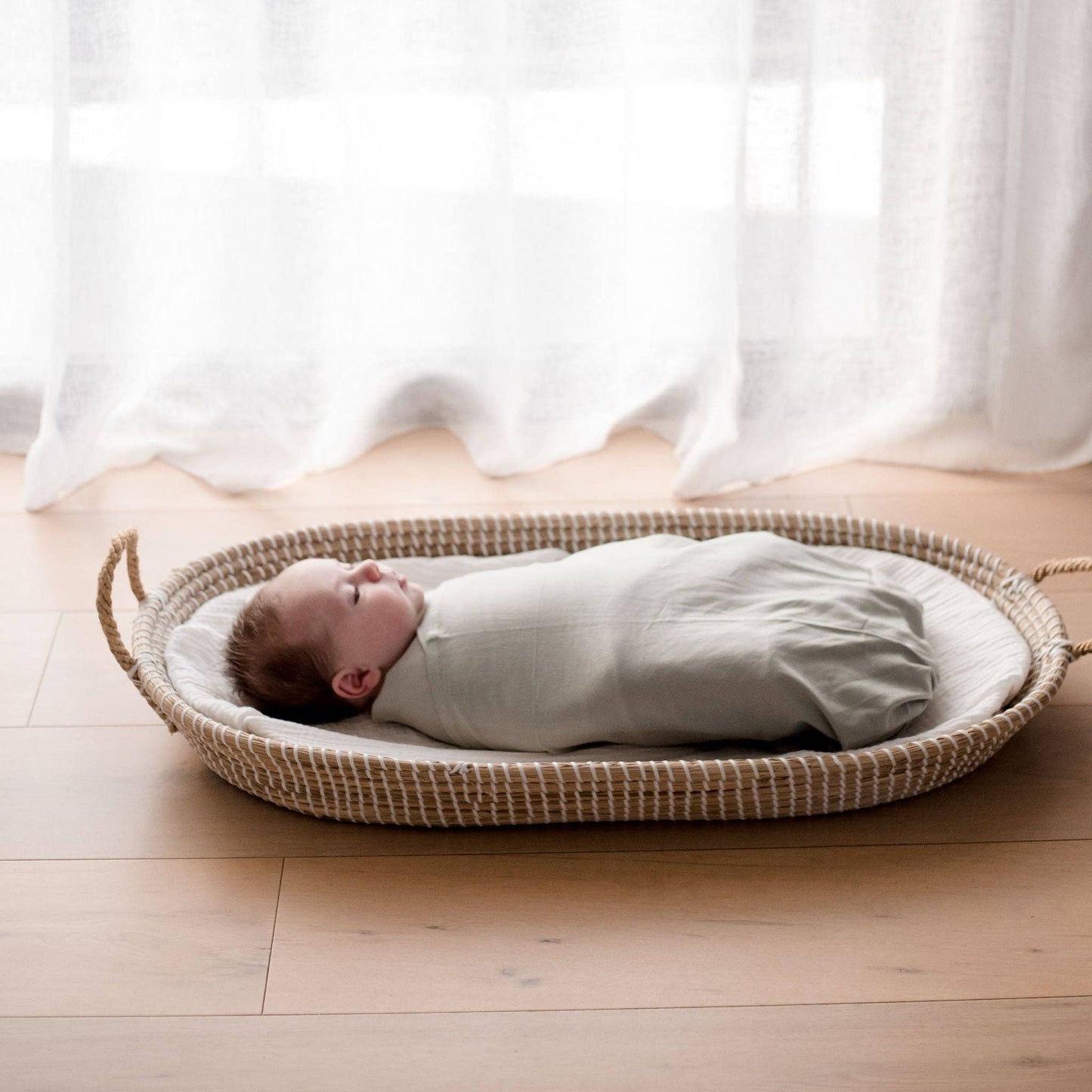 Zoe Sage - Stretchy Swaddle Baby Wrap - Sage Green