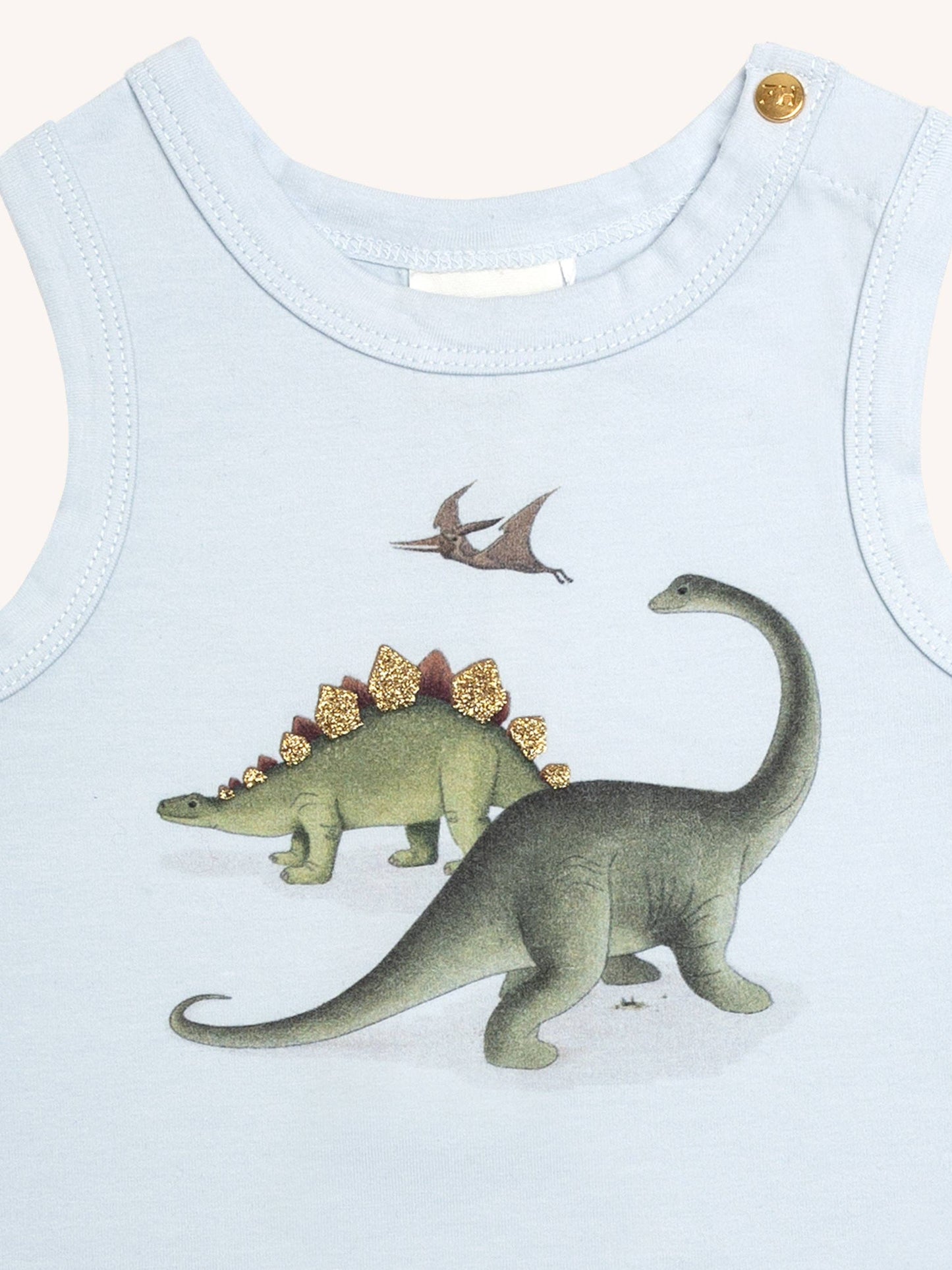 Fleur Harris - 'Dinos' All Day Bodysuit - Soft Blue