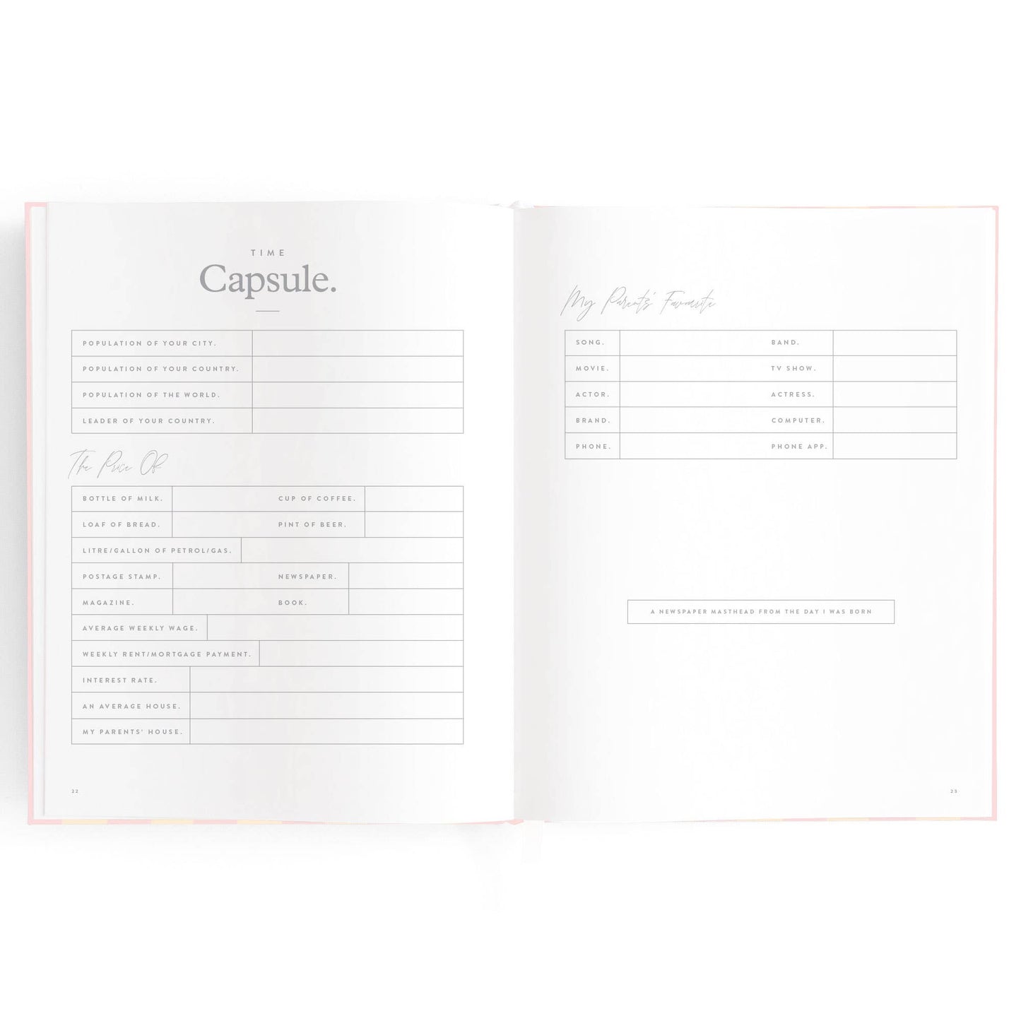 Fox & Fallow - Baby Book Petal Stripe