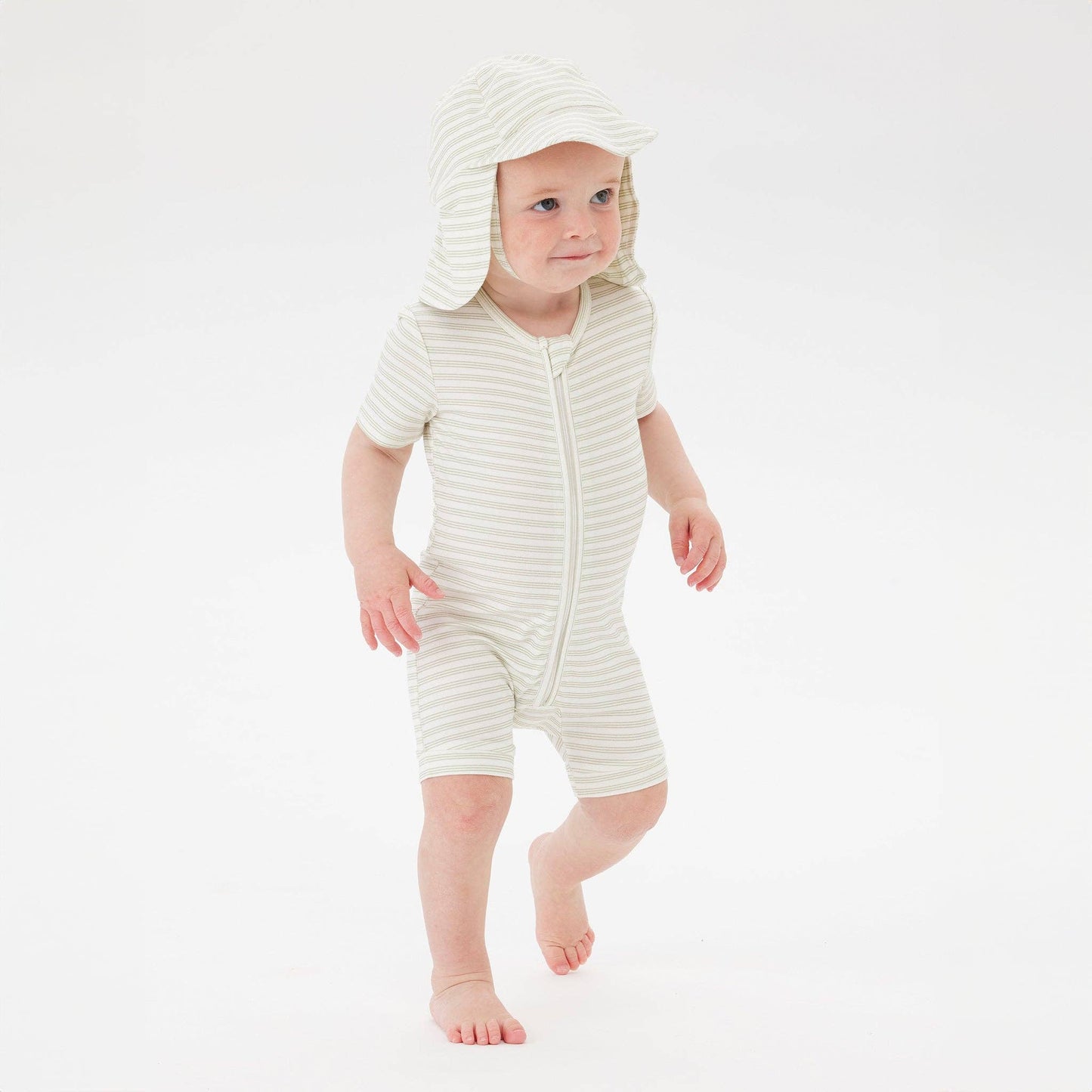 Kynd Baby - Sunny Hat - Sage Stripe