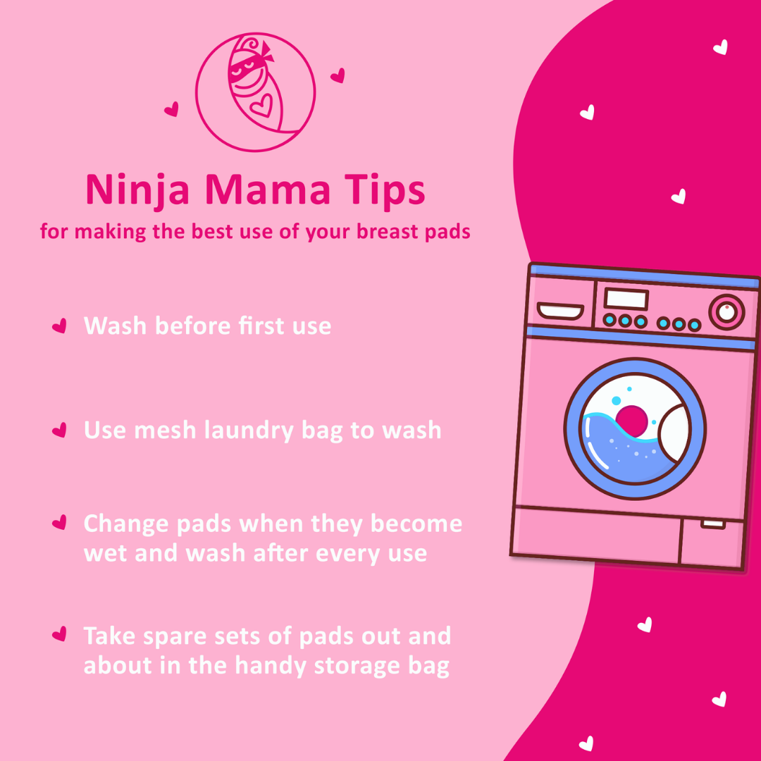 Ninja Mama - Ninja Mama 4 layer Washable Organic Bamboo Nursing Pads