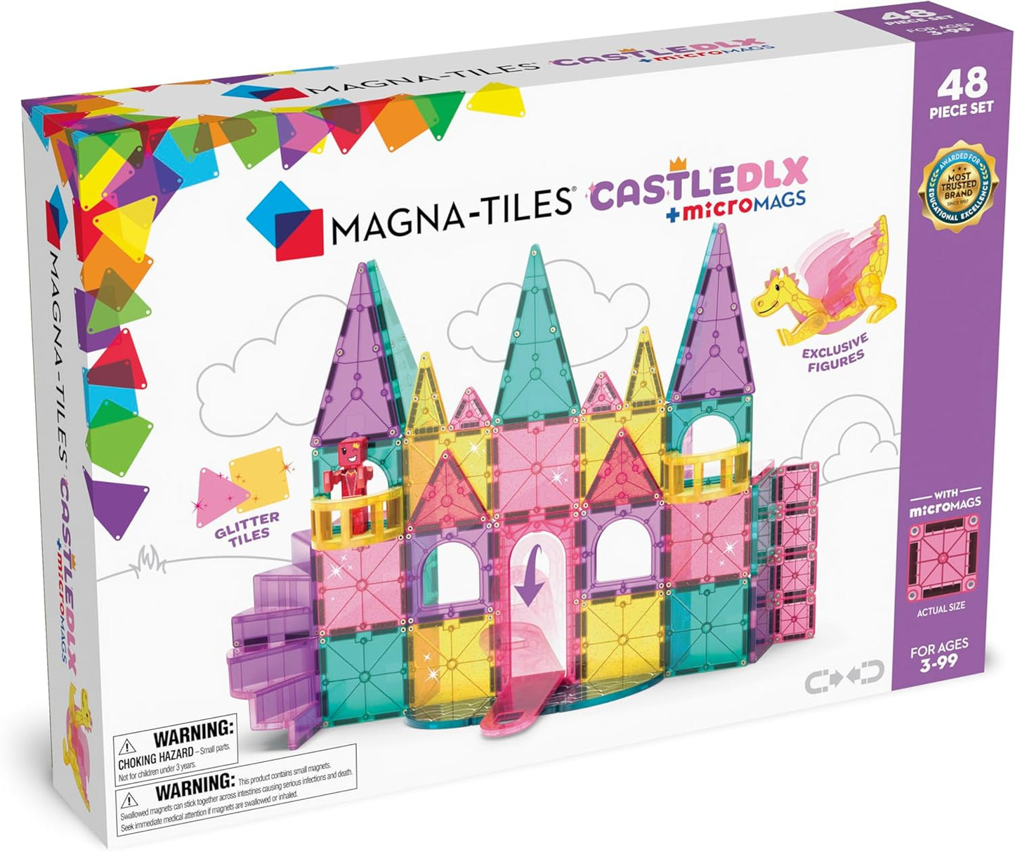 MAGNA TILES Castle DLX + microMAGS 48 Pce