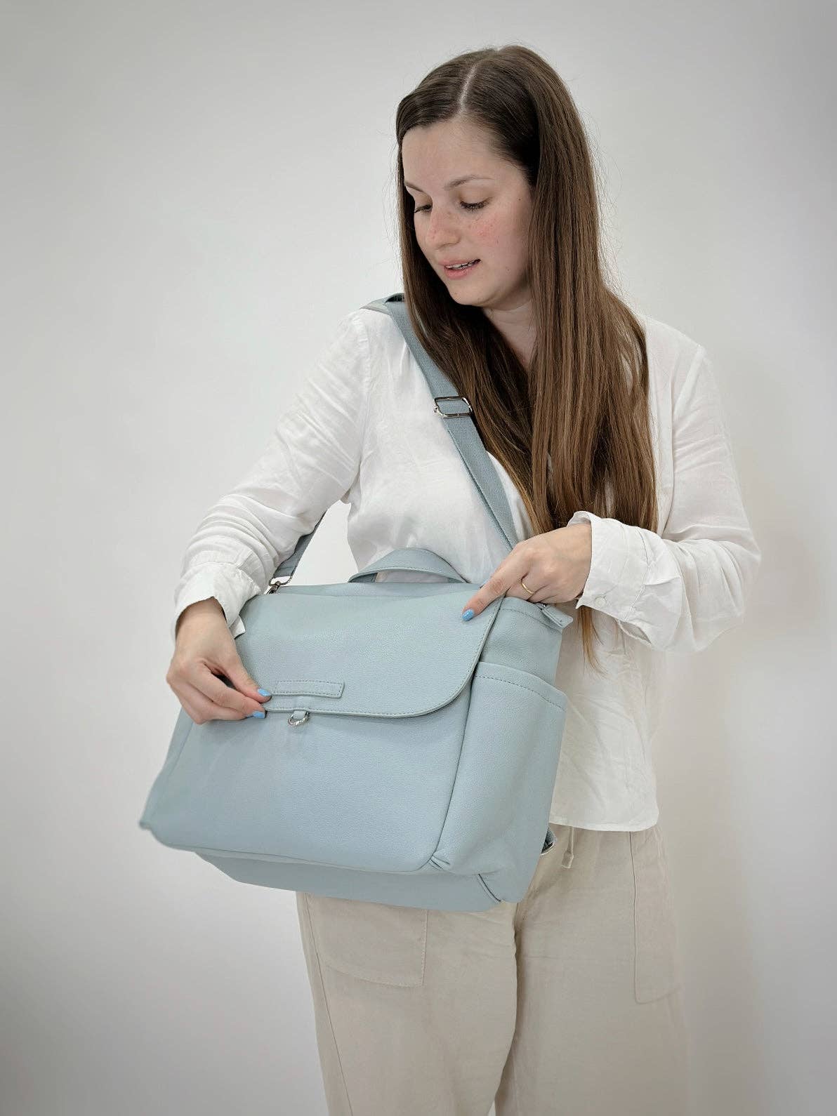 MIREM By Nenina & Co Dusty Blue Maternal Bag + Gift Changer