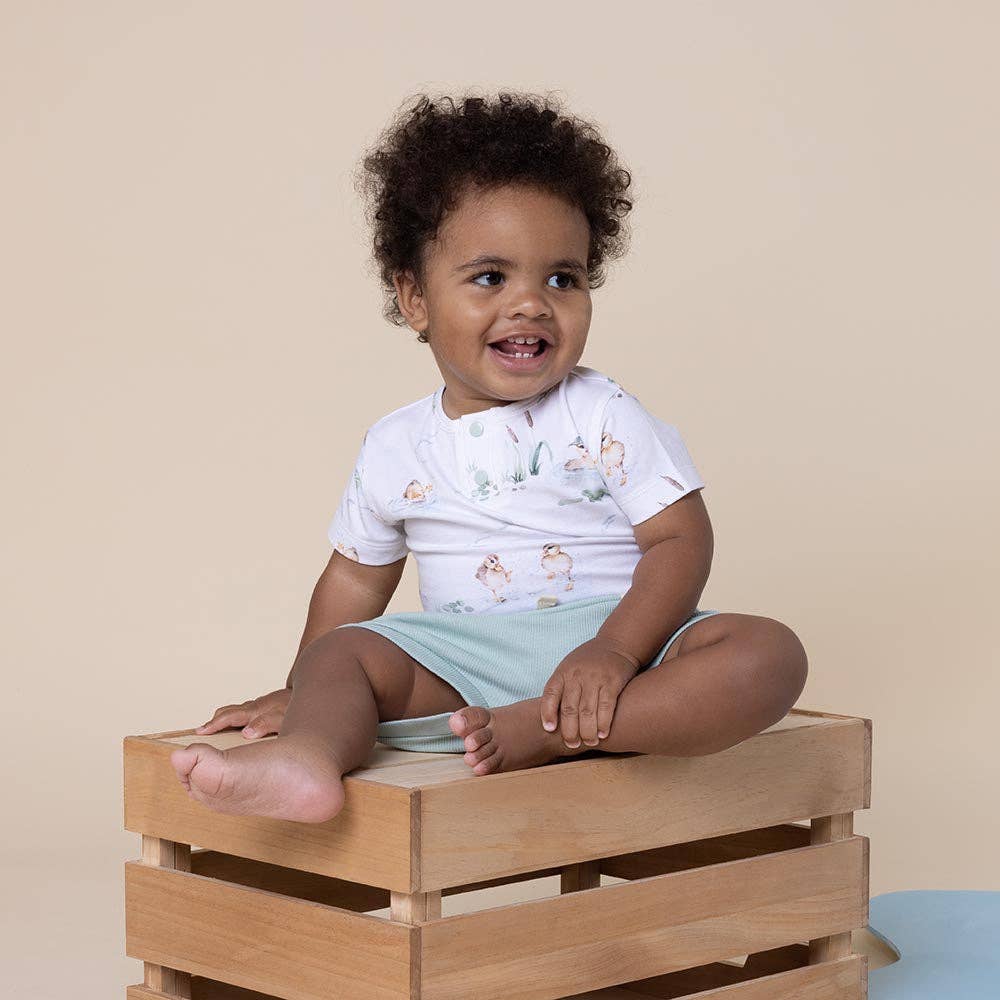 Duck Pond Short Sleeve Organic Bodysuit