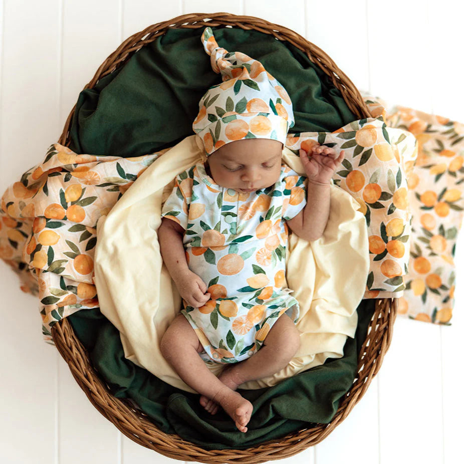Snuggle Hunny - Citrus Squeeze Short Sleeve Organic Bodysuit