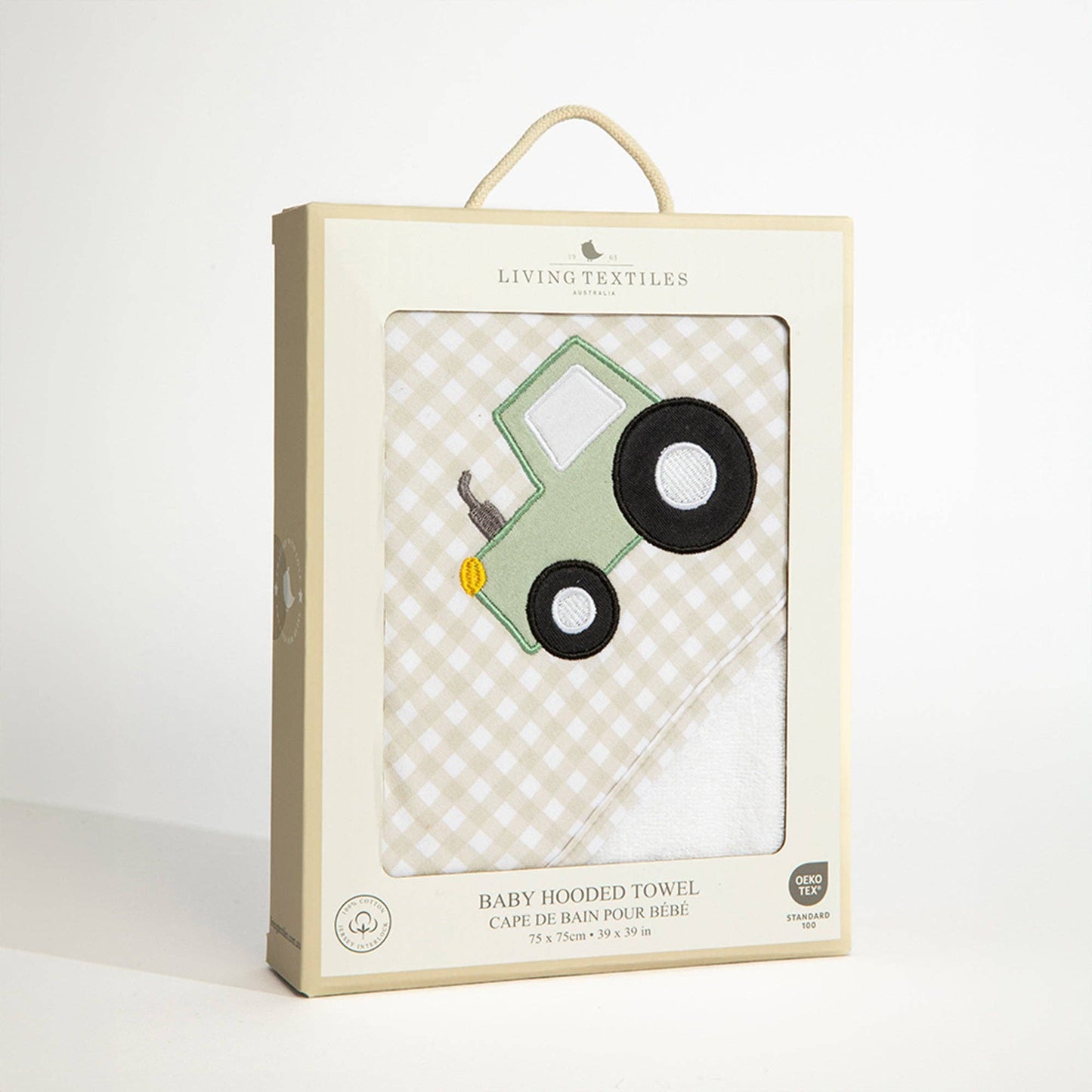 Living Textiles - Hooded Towel - Tractor Ride