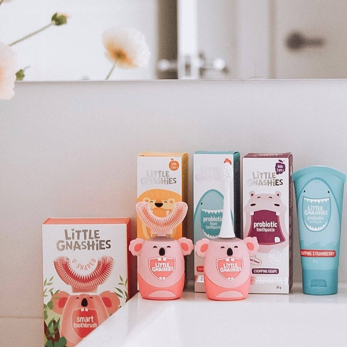 Little Gnashies - U Shaped Electric Toothbrush - Pink