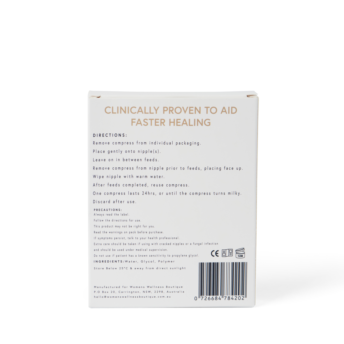 Womens Wellness Boutique - Hydronips - Hydrogel Compresses for Breastfeeding Nipples