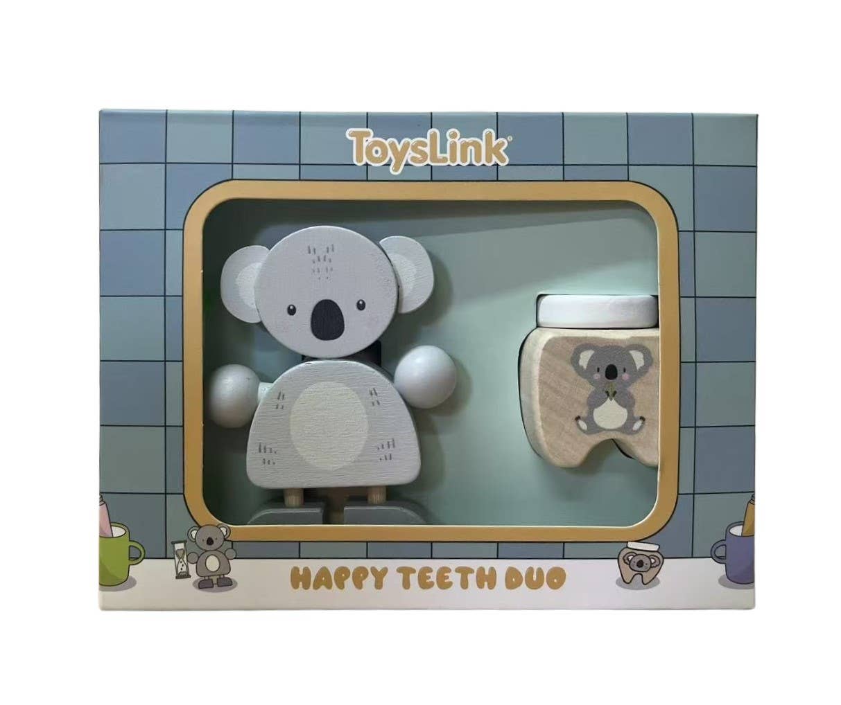 ToysLink - Wooden Happy Teeth Duo with Story Book-Koala