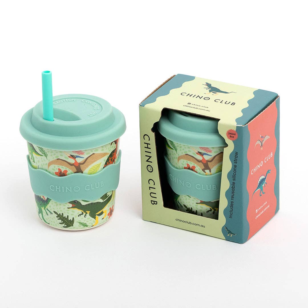 Chino Club - Green Dino Kids Keep Cup 8 oz