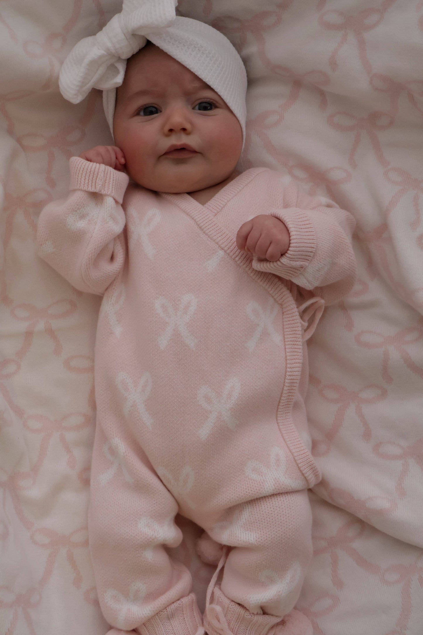 Petite + Co - KIMONO BOW ROMPER | BABY PINK