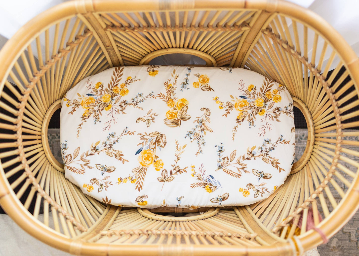 Vintage Floral Bassinet Sheet/Change Mat Cover