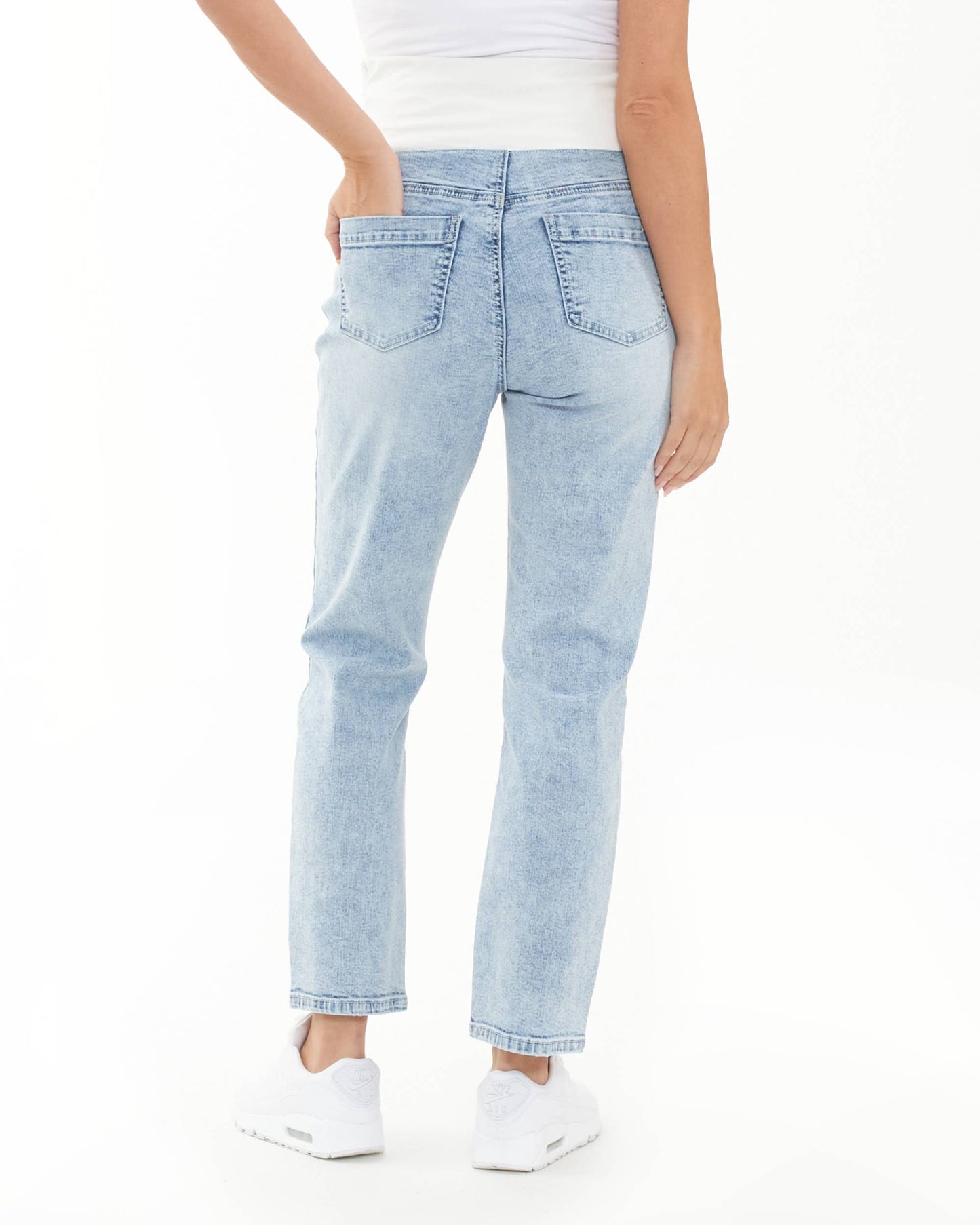 Ripe Maternity - Nova Over Bump Crop Jean Blue Haze