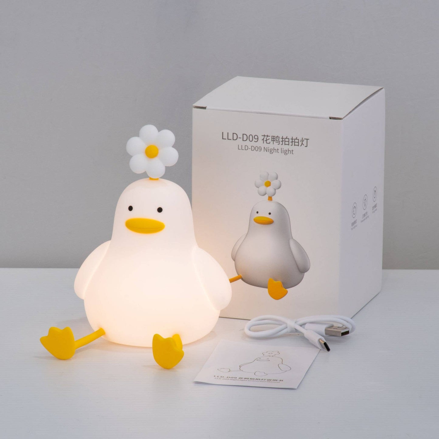 Zoe Sage - Duck LED Night Light USB Rechargeable Animal Touch Control Lamp