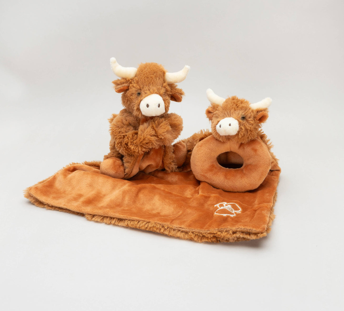 Highland Brown Cow Baby Rattle - 10CM