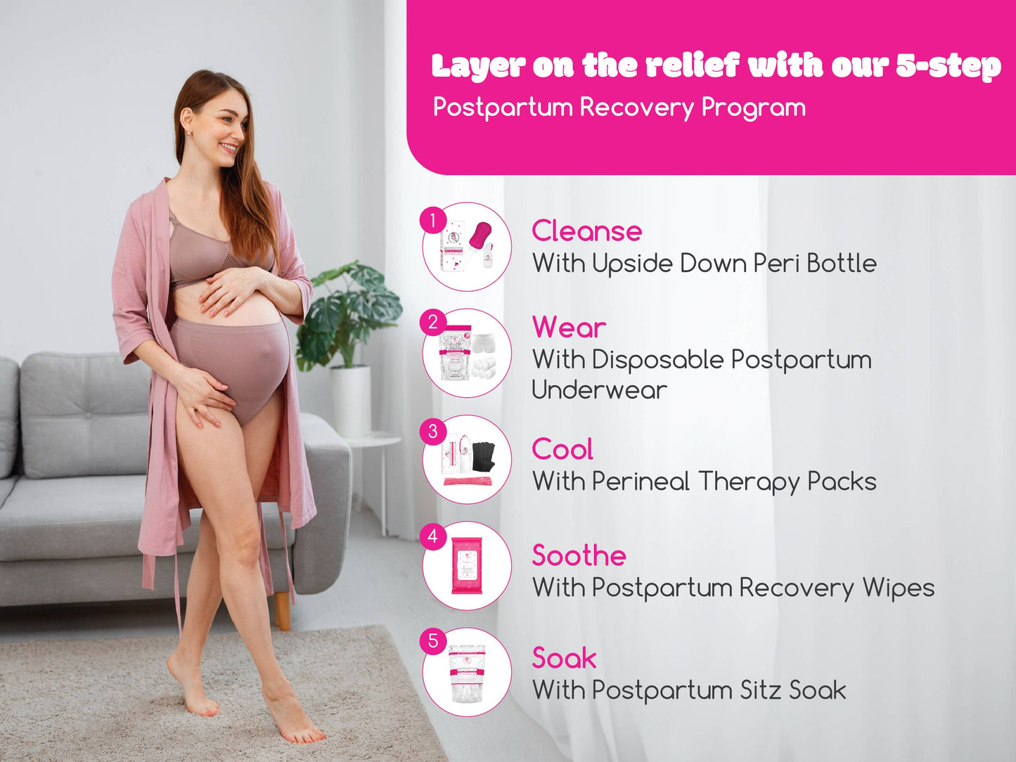 Ninja Mama - Postpartum Perineal Witch Hazel Recovery Wipes/ Pad Liners.