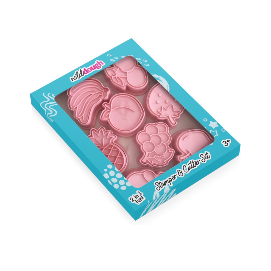 Wild Dough Playdough - Fruit - Cutters and Stamps Set (w/s)