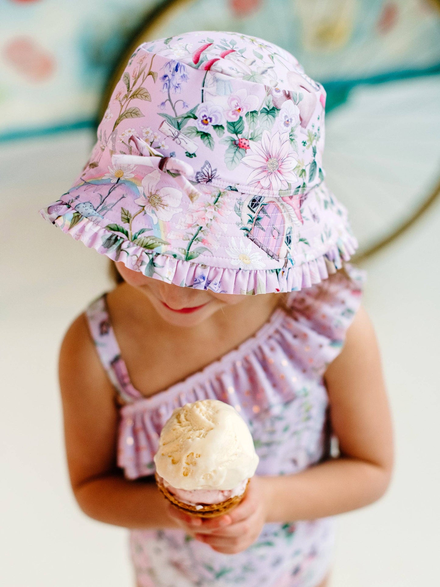 Fleur Harris - 'Fairyland' Swim Hat - Pink Lavender