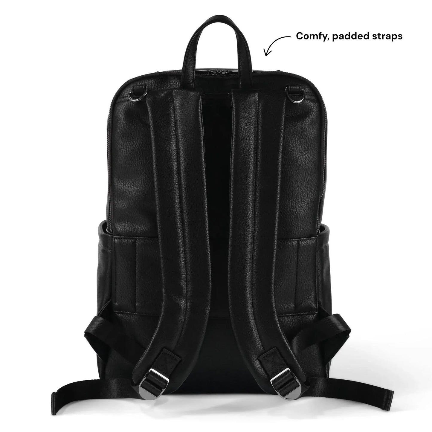 OiOi - Multitasker Nappy Backpack - Black Vegan Leather