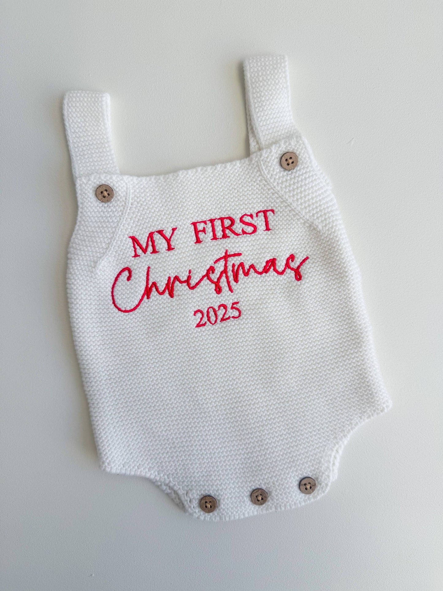 Petite + Co - CLASSIC ROMPER | MILK - MY FIRST CHRISTMAS 2025